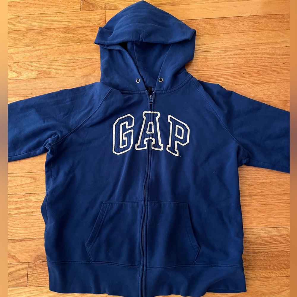 Gap Zip Up Hoodie Blue Kids Size XL Like New